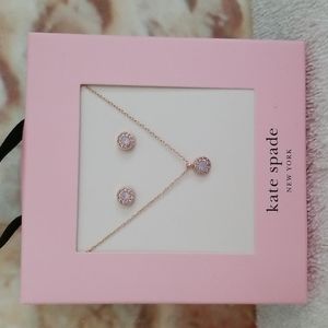 New kate spade Something Sparkly Earrings & Necklace Set